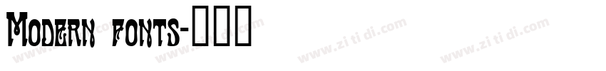 Modern fonts字体转换